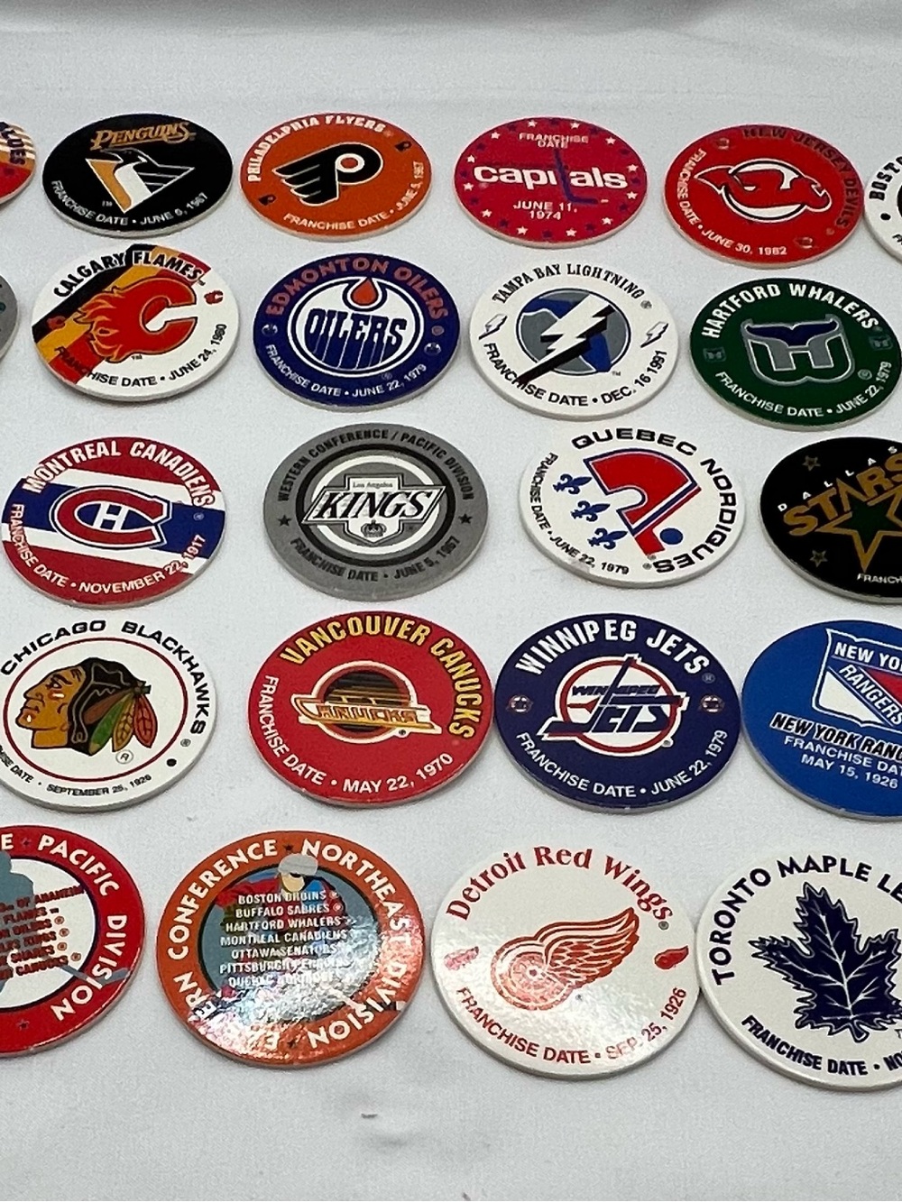 Rare 1990s NHL Super Caps Set – 30  Pogs –